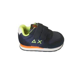 SUN68 Sneaker • Navy blue fluo