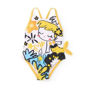 Costume da bagno da bambina in maglia con dettaglio laterale TUC TUC