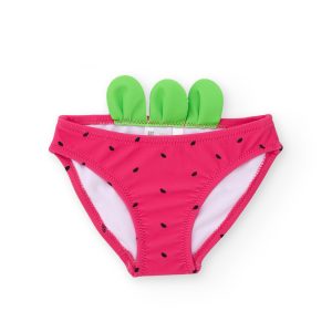 Slip bikini da bambina in maglia con dettaglio di foglioline TUC TUC
