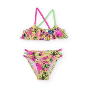 Bikini da bambina in maglia con volant sul top TUC TUC