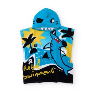 Asciugamano poncho in maglia da bambino con cappuccio TUC TUC