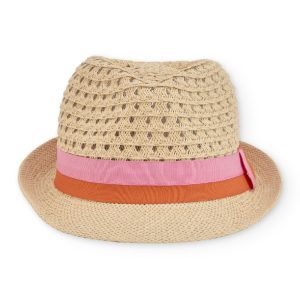 Cappello da bambina in tessuto con nastro decorativo Tuc Tuc