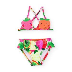 Bikini da bambina in maglia con frutti imbottiti TUC TUC
