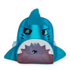 Zaino da bambino in tessuto con motivo squalo
