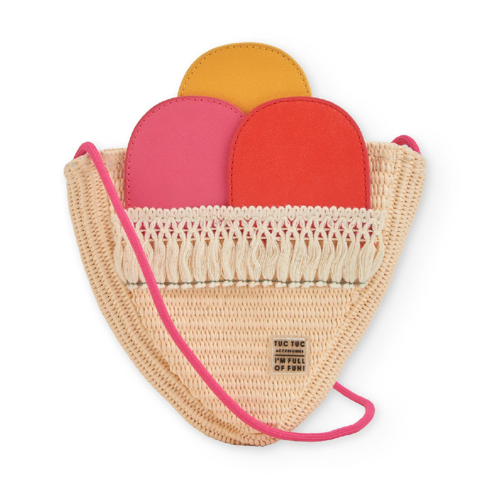 Borsa da bambina in tessuto a forma di cono