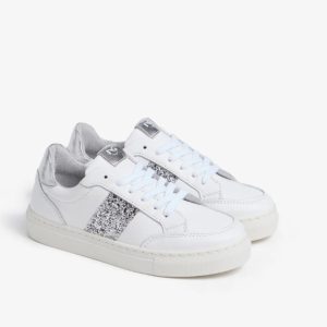 Sneakers da ragazza in pelle e tessuto tecnico Nero Giardini