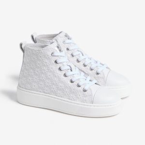 Sneakers da ragazza in pelle e tessuto tecnico Nero Giardini